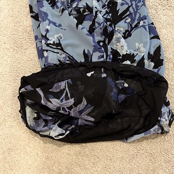 White House Black Market Shirred Mesh Midi Dress - Picture 12 of 12